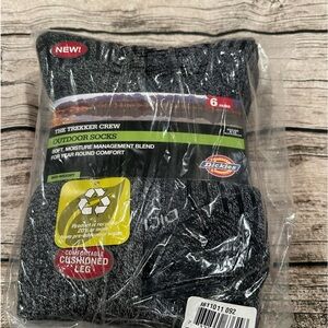 NWT Men’s Dickies 6 Pack Trekker Crew Outdoor Socks in Blue, Grey & Black